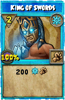 Wizard101 Ice spell card: King of Swords, Spell ID 9517
