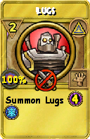 Wizard101 Myth spell card: Lugs, Spell ID 9535
