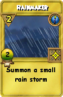 Wizard101 Cantrips spell card: Rainmaker, Spell ID 9545