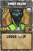 Wizard101 Death spell card: Sweet Death, Spell ID 9546