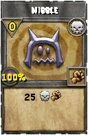 Wizard101 Death spell card: Nibble, Spell ID 9553