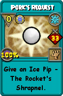 Wizard101 Ice spell card: Pork's Request, Spell ID 9557