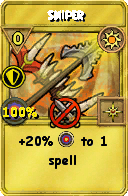 Wizard101 Sun spell card: Sniper, Spell ID 9558