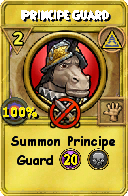 Wizard101 Myth spell card: Principe Guard, Spell ID 9560