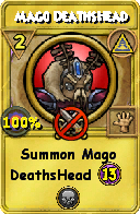 Wizard101 Myth spell card: Mago DeathsHead, Spell ID 9569