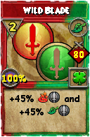 Wizard101 Life spell card: Wild Blade, Spell ID 9583