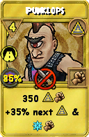 Wizard101 Myth spell card: Punklops, Spell ID 9596