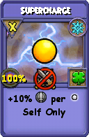 Wizard101 Ice spell card: Supercharge, Spell ID 9598