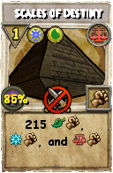 Wizard101 Balance spell card: Scales of Destiny, Spell ID 9606