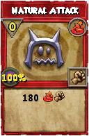 Wizard101 Fire spell card: Natural Attack, Spell ID 9613