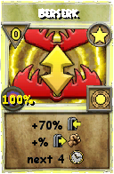 Wizard101 Star spell card: Berserk, Spell ID 9622