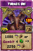 Wizard101 Storm spell card: Turmoil Oni, Spell ID 9650