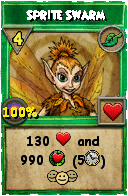 Wizard101 Life spell card: Sprite Swarm, Spell ID 9662