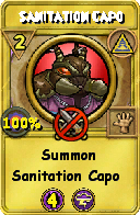 Wizard101 Myth spell card: Sanitation Capo, Spell ID 9671