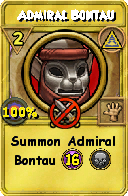 Wizard101 Myth spell card: Admiral Bontau, Spell ID 9674