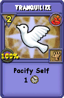 Wizard101 Fire spell card: Tranquilize, Spell ID 9678