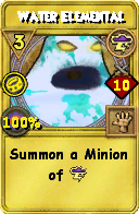Wizard101 Storm spell card: Water Elemental, Spell ID 9683
