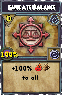 Wizard101 Shadow spell card: Emulate Balance, Spell ID 9694