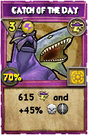 Wizard101 Storm spell card: Catch of the Day, Spell ID 9697
