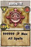 Wizard101 Balance spell card: Equalize, Spell ID 9723