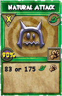 Wizard101 Life spell card: Natural Attack, Spell ID 9725