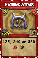 Wizard101 Fire spell card: Natural Attack, Spell ID 9729