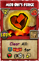 Wizard101 Fire spell card: Mob Oni's Forge, Spell ID 9734