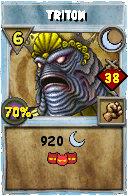 Wizard101 Moon spell card: Triton, Spell ID 9736
