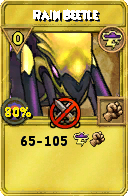 Wizard101 Storm spell card: Rain Beetle, Spell ID 9740