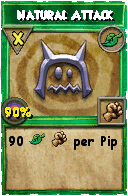 Wizard101 Life spell card: Natural Attack, Spell ID 9754