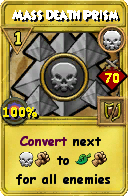 Wizard101 Death spell card: Mass Death Prism, Spell ID 9770