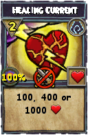 Wizard101 Shadow spell card: Healing Current, Spell ID 9789
