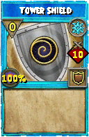 Wizard101 Ice spell card: Tower Shield, Spell ID 9810