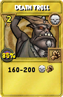 Wizard101 Death spell card: Death Troll, Spell ID 9815