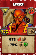 Wizard101 Fire spell card: Efreet, Spell ID 9817