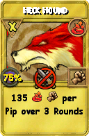 Wizard101 Fire spell card: Heck Hound, Spell ID 9820
