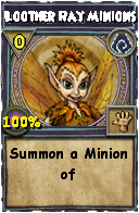 Wizard101 Shadow spell card: Loother Ray Minions, Spell ID 9822