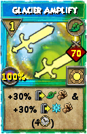 Wizard101 Life spell card: Glacier Amplify, Spell ID 9839