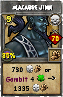 Wizard101 Death spell card: Macabre Jinn, Spell ID 9852
