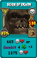 Wizard101 Death spell card: Scion of Death, Spell ID 9853