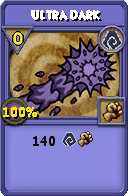 Wizard101 Shadow spell card: Ultra Dark, Spell ID 9860