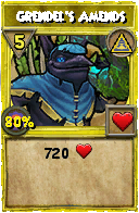 Wizard101 Myth spell card: Grendel's Amends, Spell ID 9864