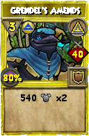 Wizard101 Myth spell card: Grendel's Amends, Spell ID 9872