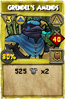 Wizard101 Myth spell card: Grendel's Amends, Spell ID 9874