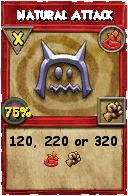 Wizard101 Fire spell card: Natural Attack, Spell ID 9893
