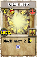 Wizard101 Balance spell card: Dispel Block, Spell ID 9916