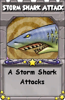 Wizard101 School 16 spell card: Storm Shark Attack, Spell ID 9922