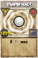 Wizard101 Balance spell card: Dampen Magic, Spell ID 9935