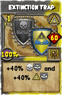 Wizard101 Myth spell card: Extinction Trap, Spell ID 9940