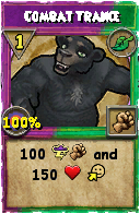 Wizard101 Life spell card: Combat Trance, Spell ID 9954